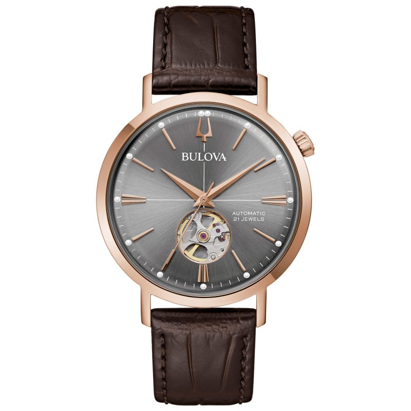 Bulova - Aerojet Automatic - Pelle - Acciaio