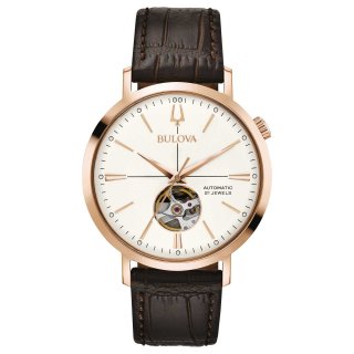 Bulova - Aerojet Automatic - Acciaio - Pelle