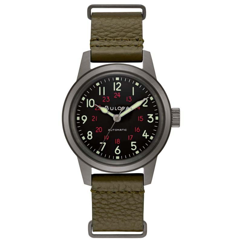 Bulova - Hack Watch - Meccanico - Pelle