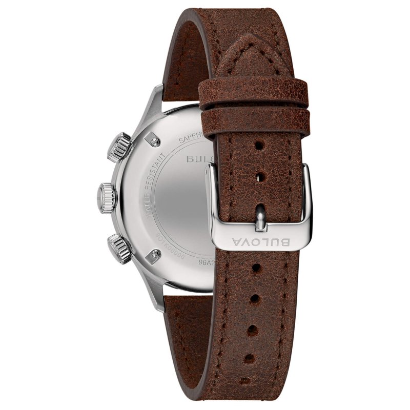Bulova - Pilot A15 - Acciaio - Pelle