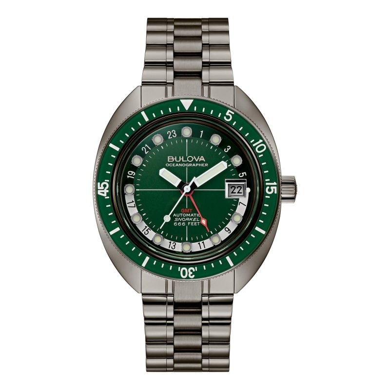 Bulova - Oceanographer Gmt - Acciaio - Verde