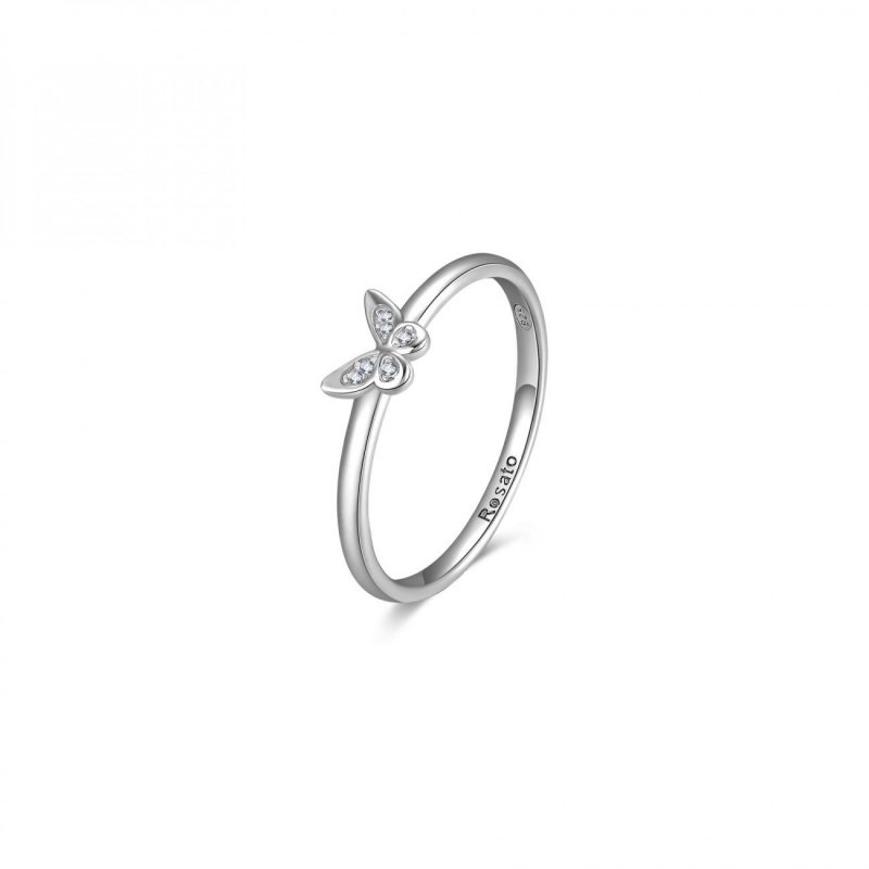 Rosato - Anello Farfalla - Argento 925‰ - Zirconi