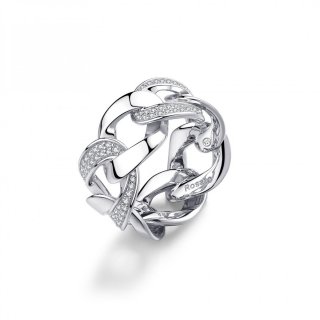 Rosato - Anello Groumette - Argento 925‰ - Zirconi
