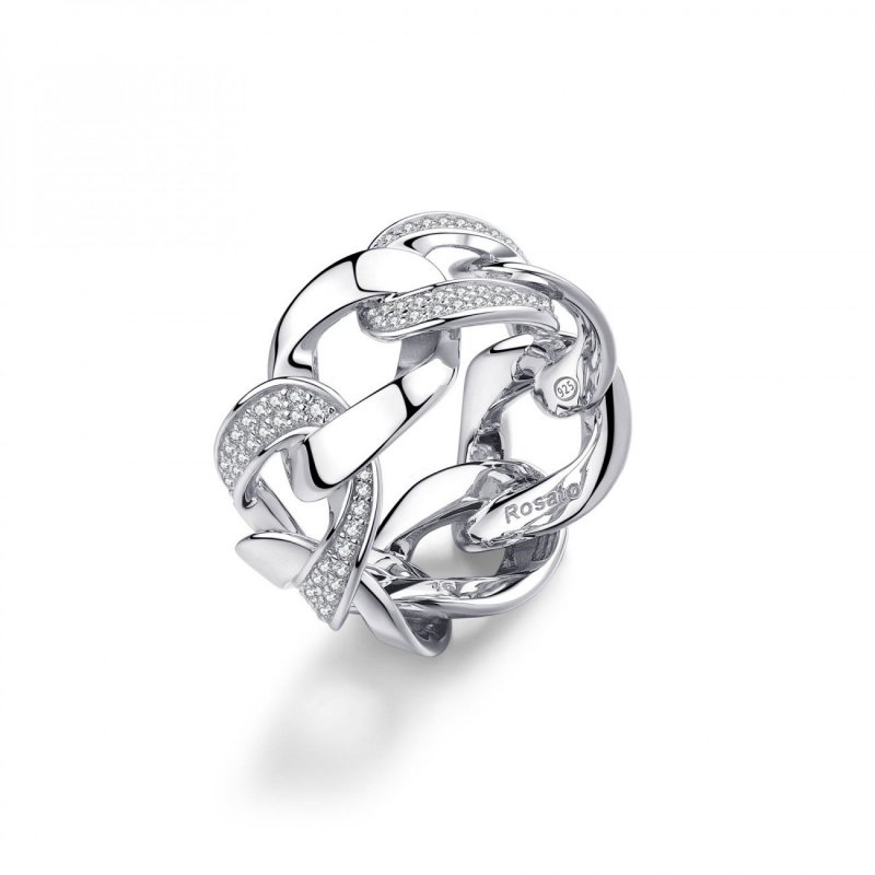 Rosato - Anello Groumette - Argento 925‰ - Zirconi