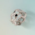 Rosato - Anello Groumette - Argento 925‰ - Zirconi