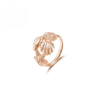 Rosato - Anello Guscio Di Riccio - Placcatura Oro Rosa