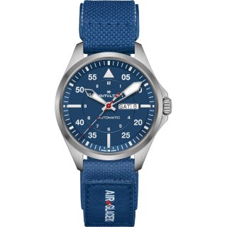 Hamilton - Khaki Aviation Pilot - Titanio - Blu