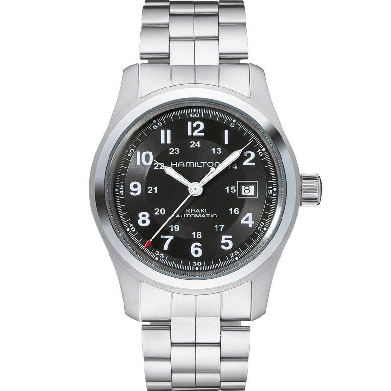 Hamilton - Khaki Field Auto - Acciaio - Nero
