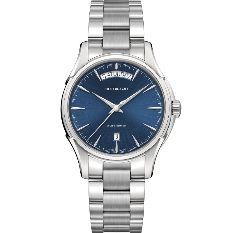 Hamilton - Jazzmaster Day Date Auto - Acciaio - Blu