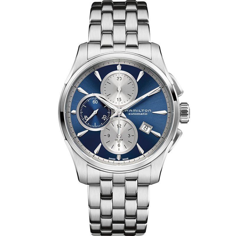 Hamilton - Jazzmaster Auto Chrono - Acciaio - Blu