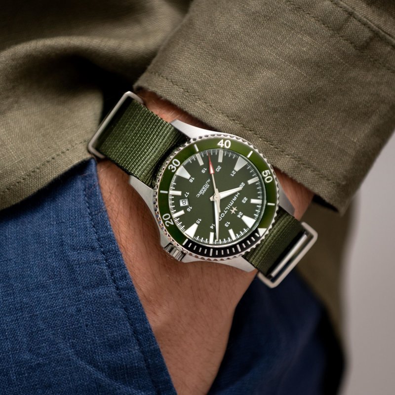 Hamilton - Khaki Navy Scuba Auto - Acciaio - Verde