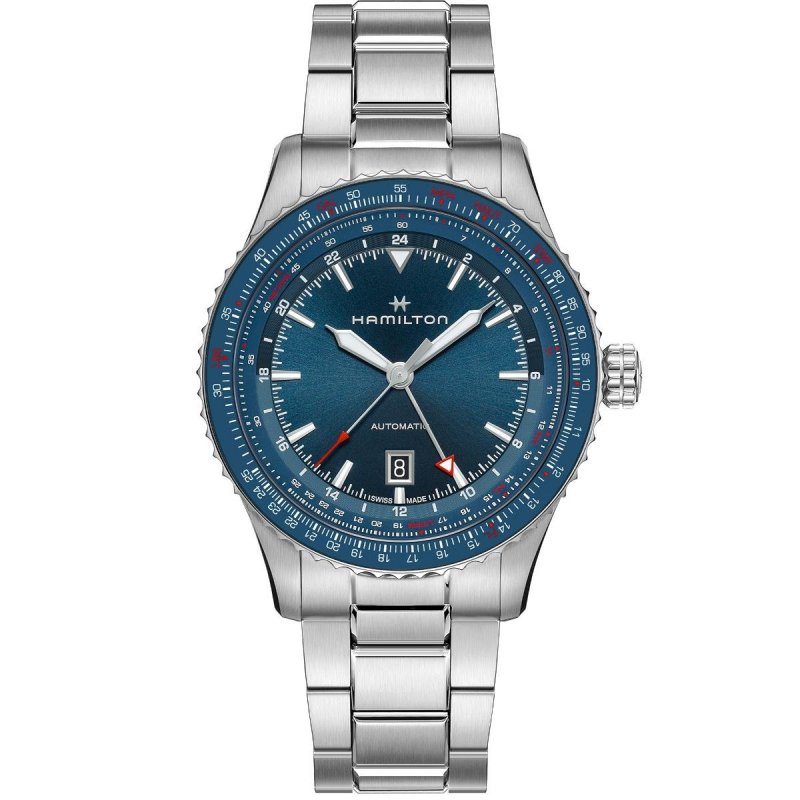 Hamilton - Khaki Aviation - Converter Auto Gmt - Acciaio