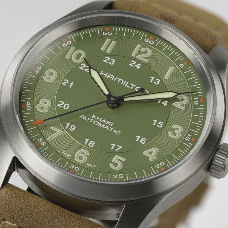 Hamilton - Khaki Field Titanium - Automatico - Verde