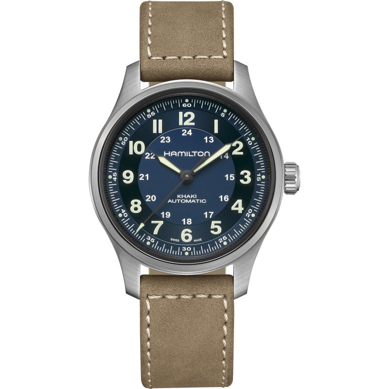 Hamilton - Khaki Field Titanium Auto - Titanio - Blu