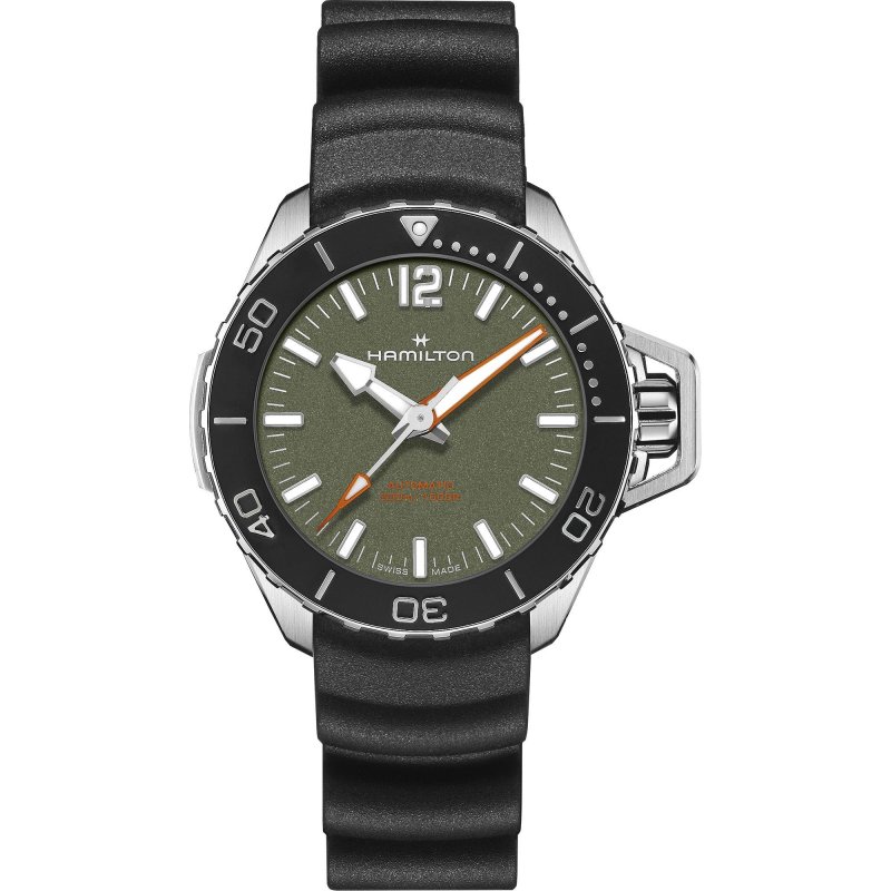 Hamilton - Khaki Navy Frogman Auto - Acciaio - Verde