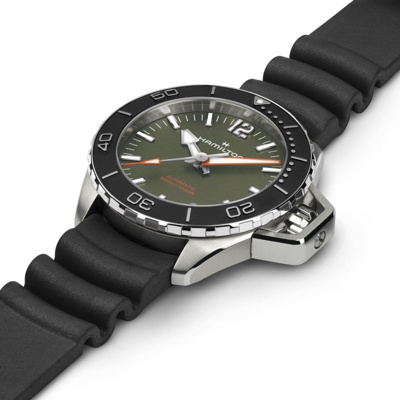 Hamilton - Khaki Navy Frogman Auto - Acciaio - Verde