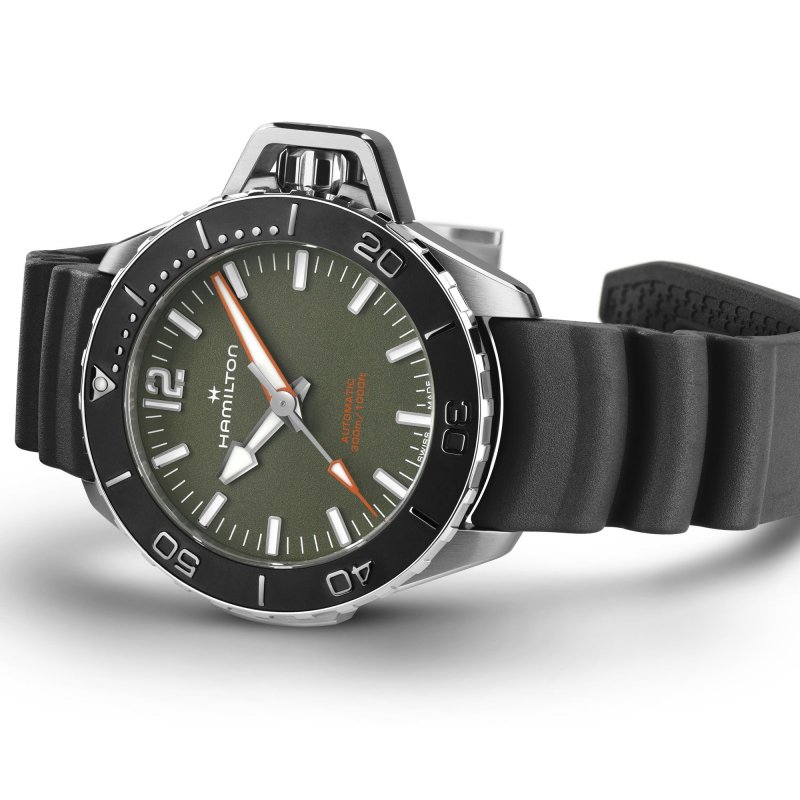 Hamilton - Khaki Navy Frogman Auto - Acciaio - Verde