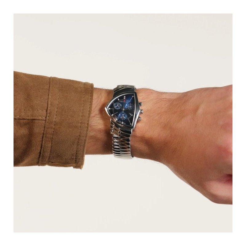 Hamilton - Ventura Chrono Quartz - Acciaio - Blu