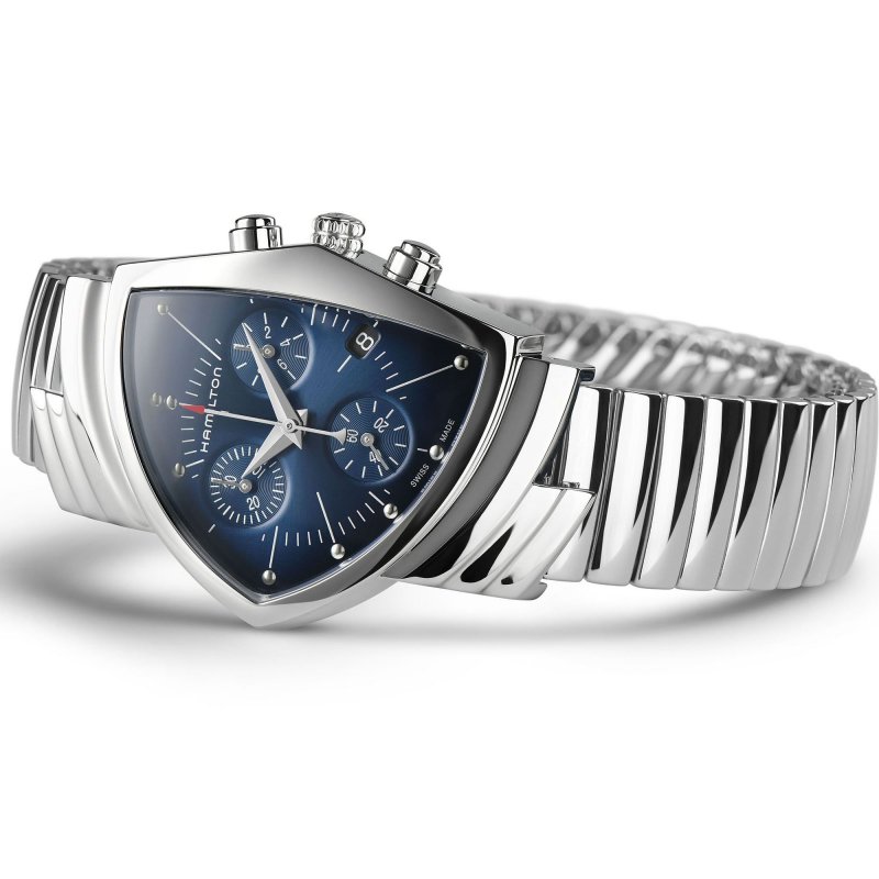 Hamilton - Ventura Chrono Quartz - Acciaio - Blu