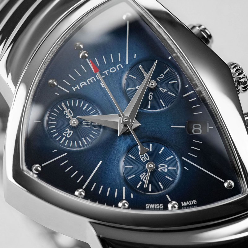 Hamilton - Ventura Chrono Quartz - Acciaio - Blu