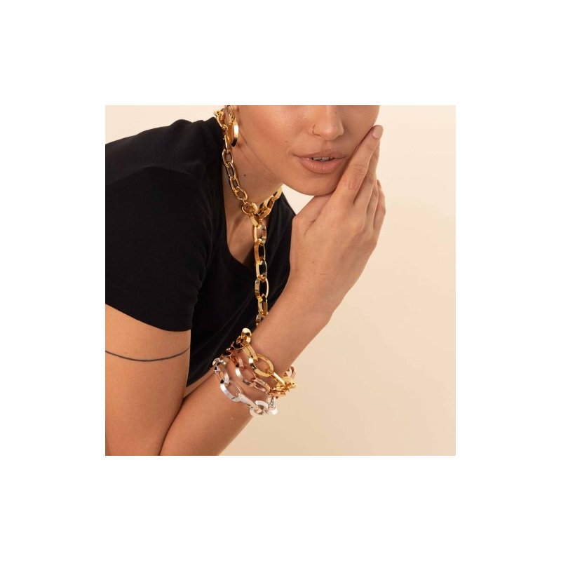 Bracciale Maxi Maglie Ovali Triangoli