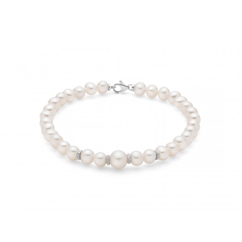 Bracciale Oro, Perle E Diamante