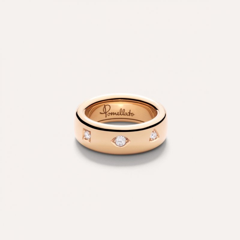 Pomellato - Anello Iconica Slim - Oro Rosa - Diamante