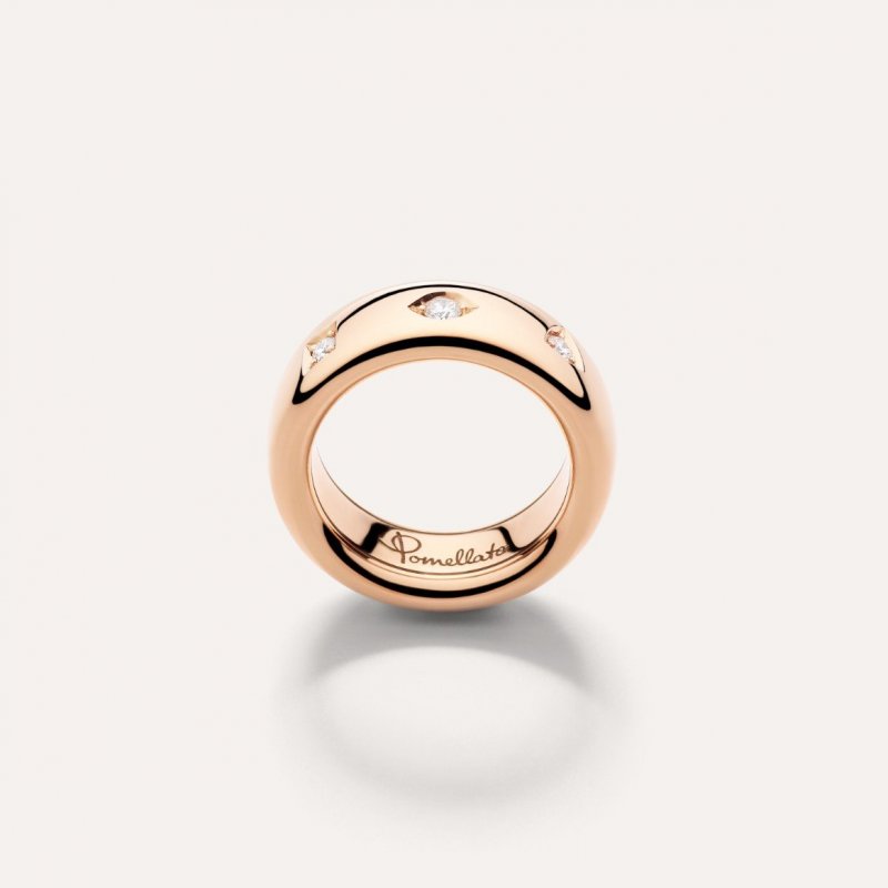 Pomellato - Anello Iconica Slim - Oro Rosa - Diamante