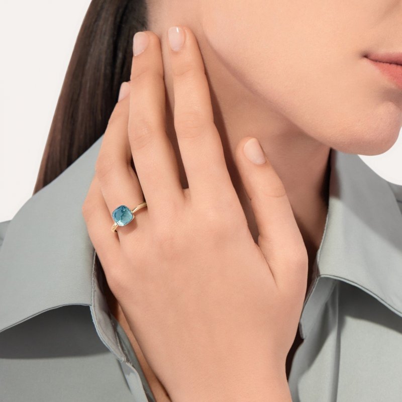 Pomellato - Anello Nudo Petit - Topazio Azzurro