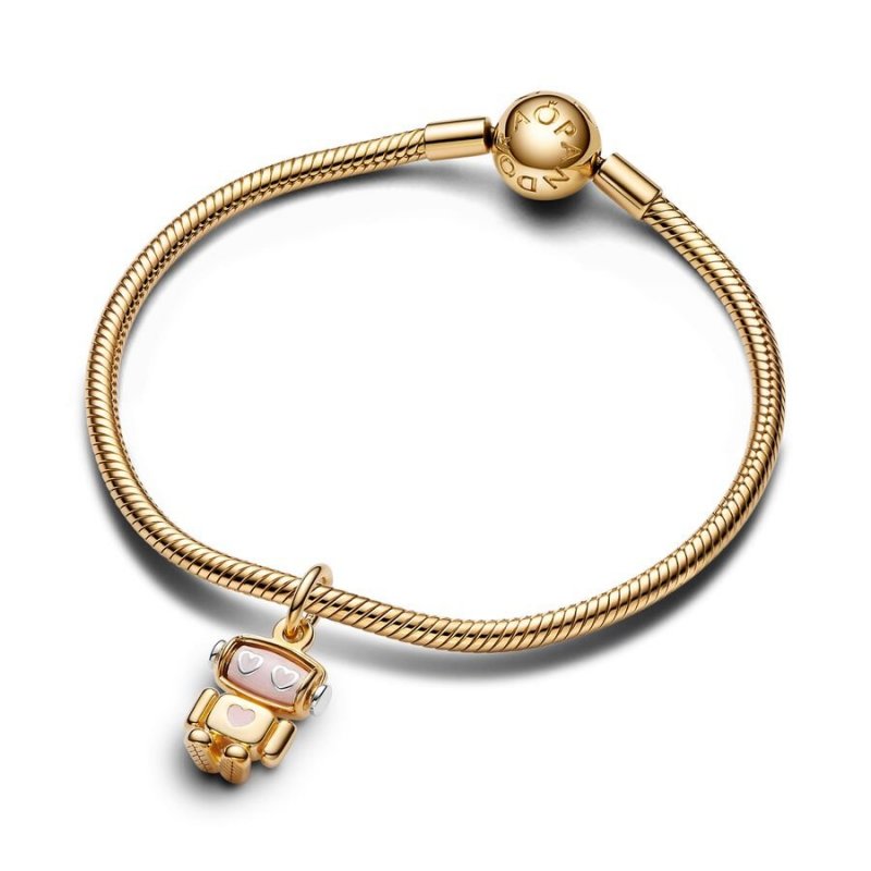 Charm Pendente Robot con testa girevole