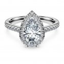 Swarovski - Anello Solitario Halo - Oro Bianco - Eternity
