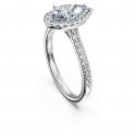 Swarovski - Anello Solitario Halo - Oro Bianco - Eternity