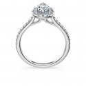 Swarovski - Anello Solitario Halo - Oro Bianco - Eternity