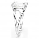 Swarovski - Anello Cocktail Stilla - Bianco - Placcato Rodio