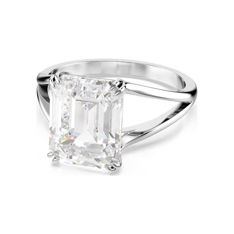 Swarovski - Anello Cocktail Stilla - Bianco - Placcato Rodio