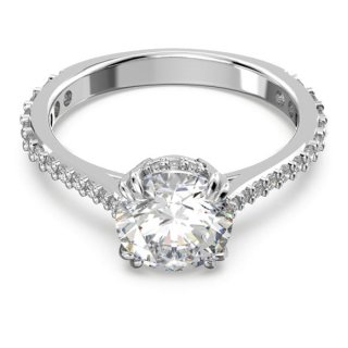 Swarovski - Anello Stilla - Placcato Rodio - Bianco