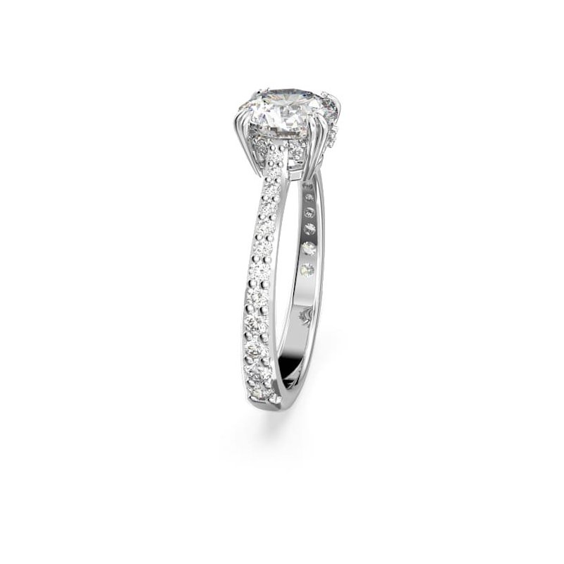 Swarovski - Anello Stilla - Placcato Rodio - Bianco