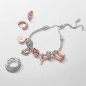 Bracciale Pandora Moments con maglia geometrica e chiusura regolabile