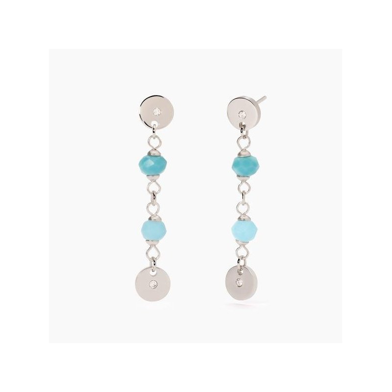 2 Jewels - Orecchini In Acciaio 316L - Glass Azzurro