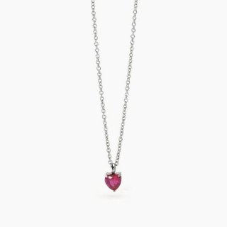 2 Jewels - Girocollo In Acciaio 316L - Rubino Sintetico