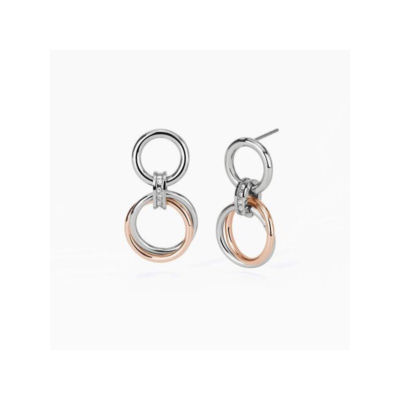 2 Jewels - Orecchini In Acciaio 316L - Pvd Rosé - Cristalli
