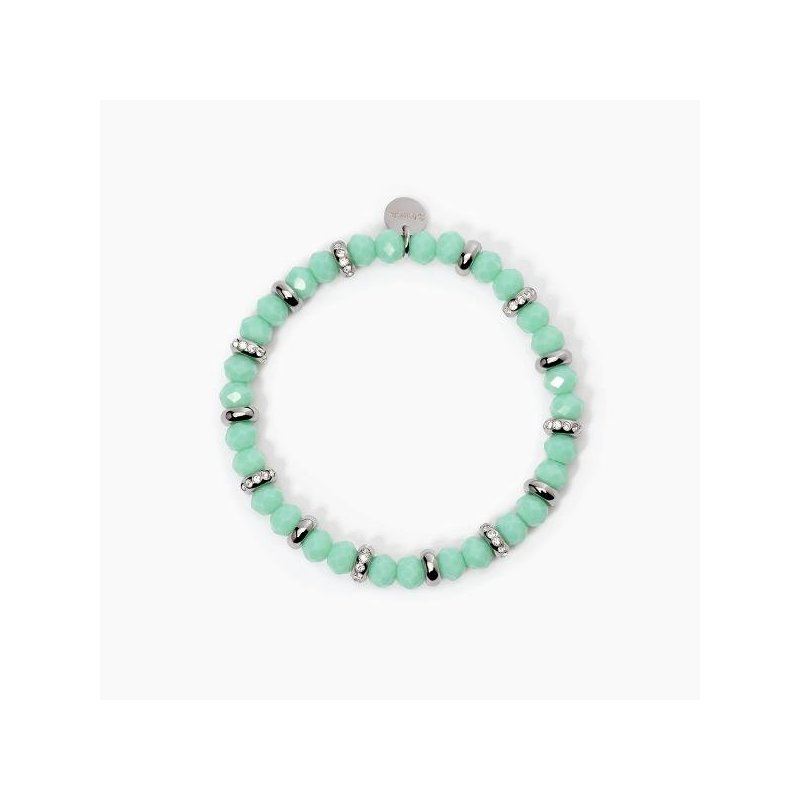2 Jewels - Bracciale In Acciaio 316L - Glass Verde - Cristalli