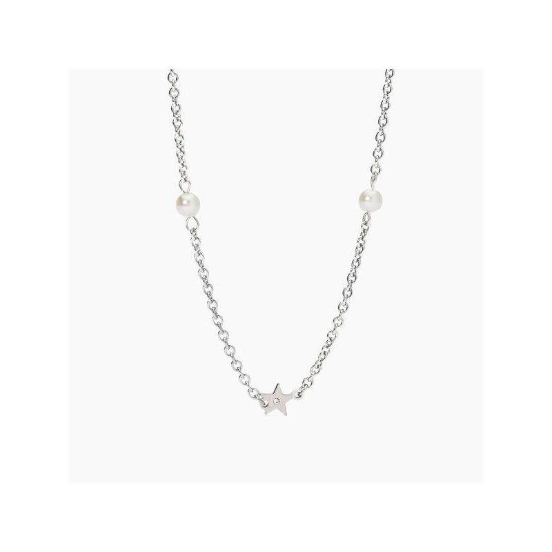 2 Jewels - Girocollo In Acciaio - Perle Conchiglia - Cristal