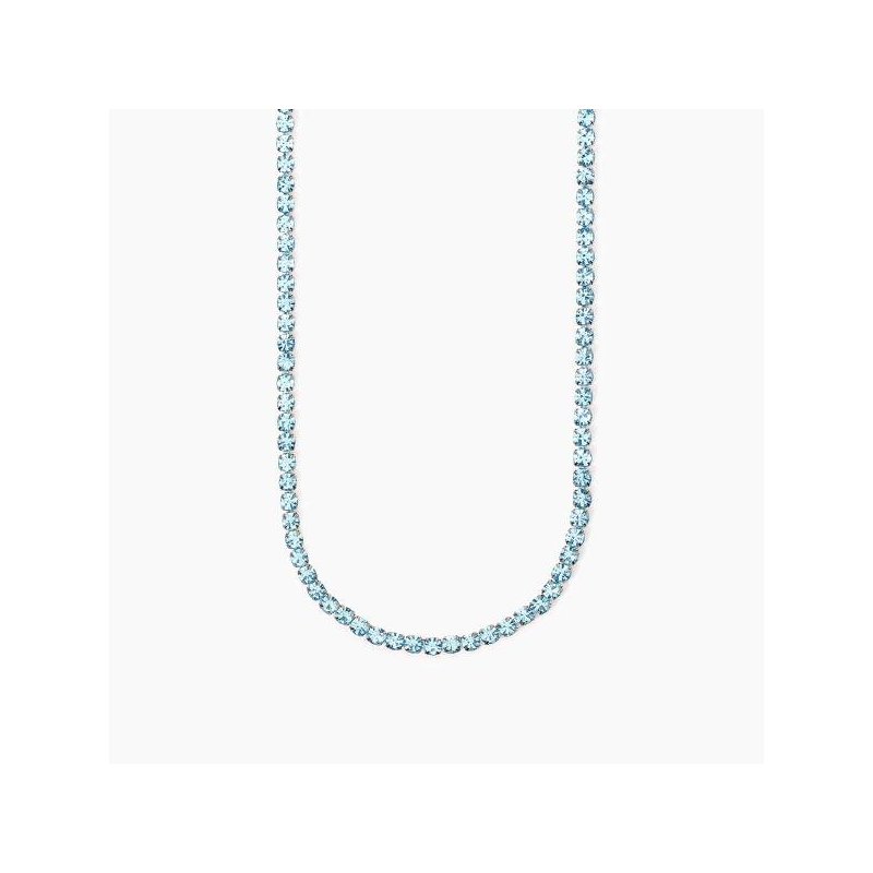 2 Jewels - Girocollo In Acciaio 316L - Cristalli Azzurri