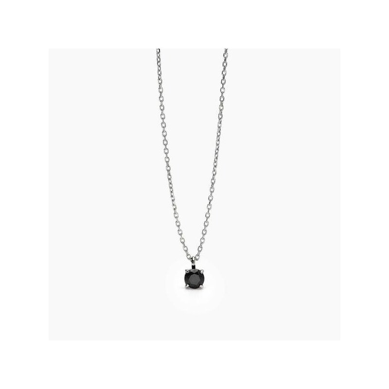 2 Jewels - Collana In Acciaio 316L - Zirconi Nero