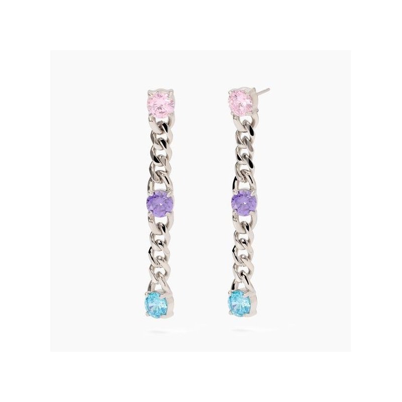 2 Jewels - Orecchini In Acciaio 316L - Zirconi Multicolor