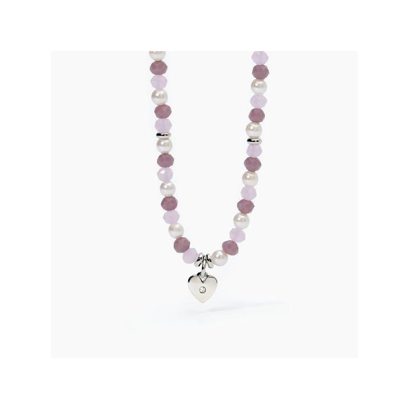 2 Jewels - Girocollo In Acciaio 316L - Perle Conchiglia - Glass