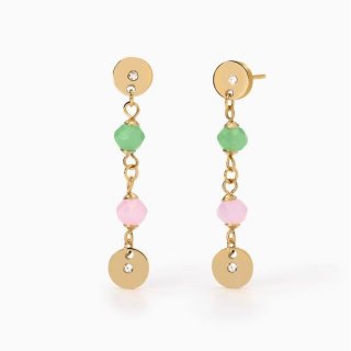 2 Jewels - Orecchini In Acciaio - Pvd Giallo - Glass