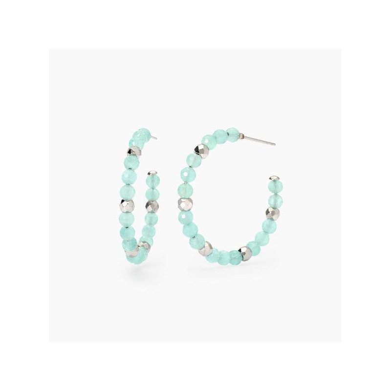 2 Jewels - Orecchini In Acciaio 316L Glass - Verde - Diamantato