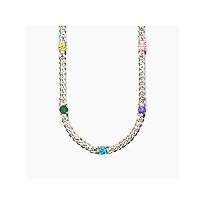 2 Jewels - Girocollo In Acciaio 316L - Zirconi Multicolor
